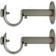 preview thumbnail 5 of 13, Adjustable Solid Zinc Curtain Rod Bracket Wall Holder, Fits Up to 1 1/8" or 1 1/4" Rod, 2 Pieces Pewter