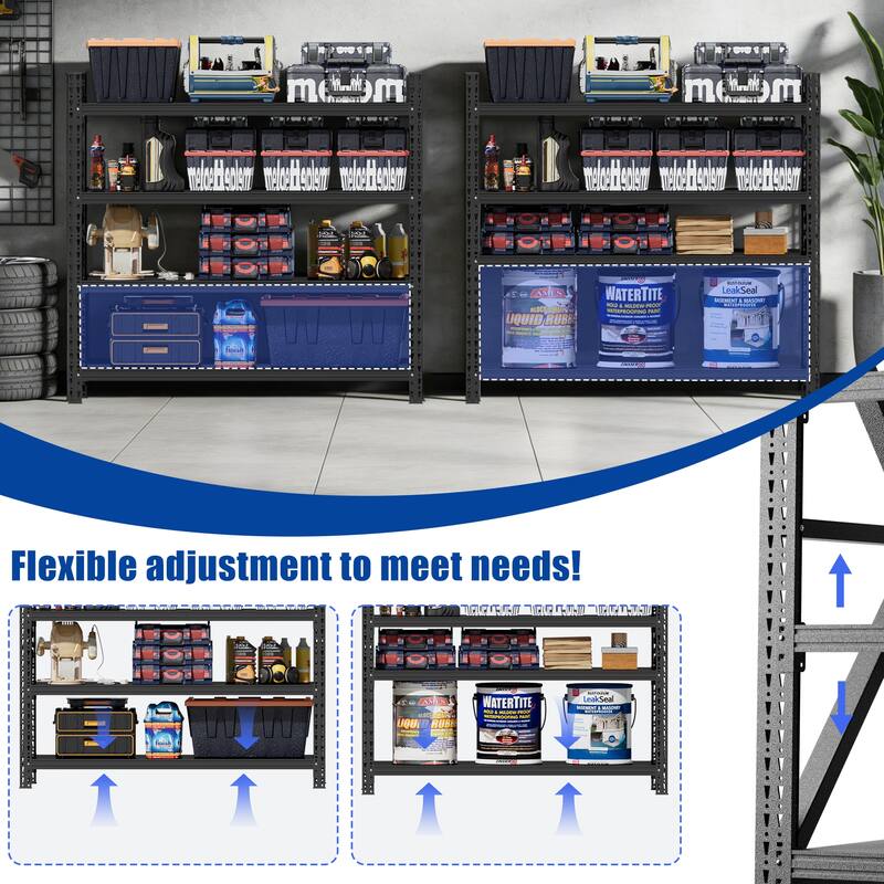 4000LBS Industrial Shelving for Warehouse, Heavy Duty Metal Adjustable Garage Shelves 4000LBS Storage Unit