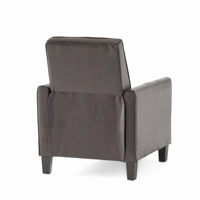 Pushback Recliner Chair, Fax Leather Armchair Push Back Accent Chair for Living Room, Home Theater Single Sofa Club Chair