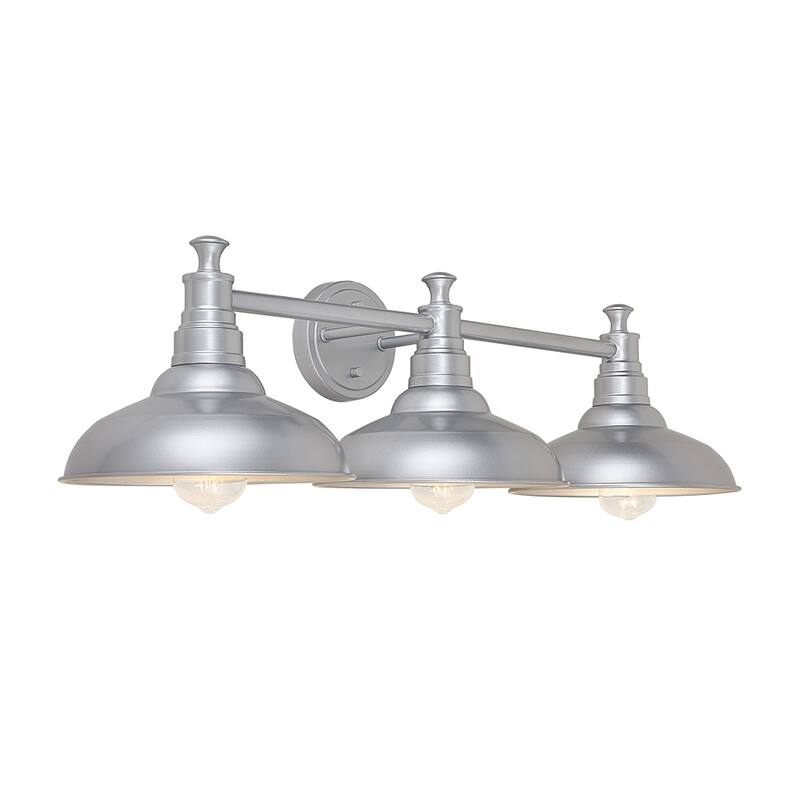 3 lights 31 inch silver bathroom wall sconce