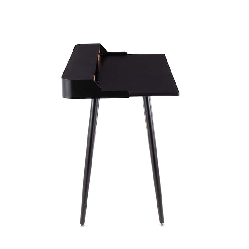 Carson Carrington Creggan Mid-Century Modern Black Metal & Wood Office Desk