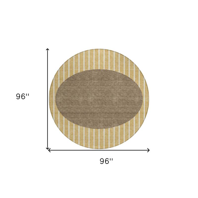 HomeRoots Striped Transitional Rectangle Outdoor Rug