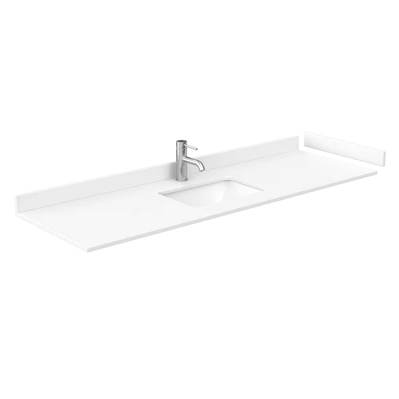 Beckett 66 Inch Single Vanity, Cultured Marble Top
