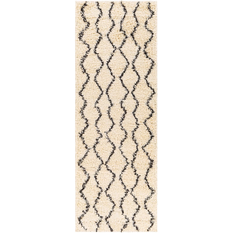 Livabliss Kasey Plush Boho Stripe Area Rug