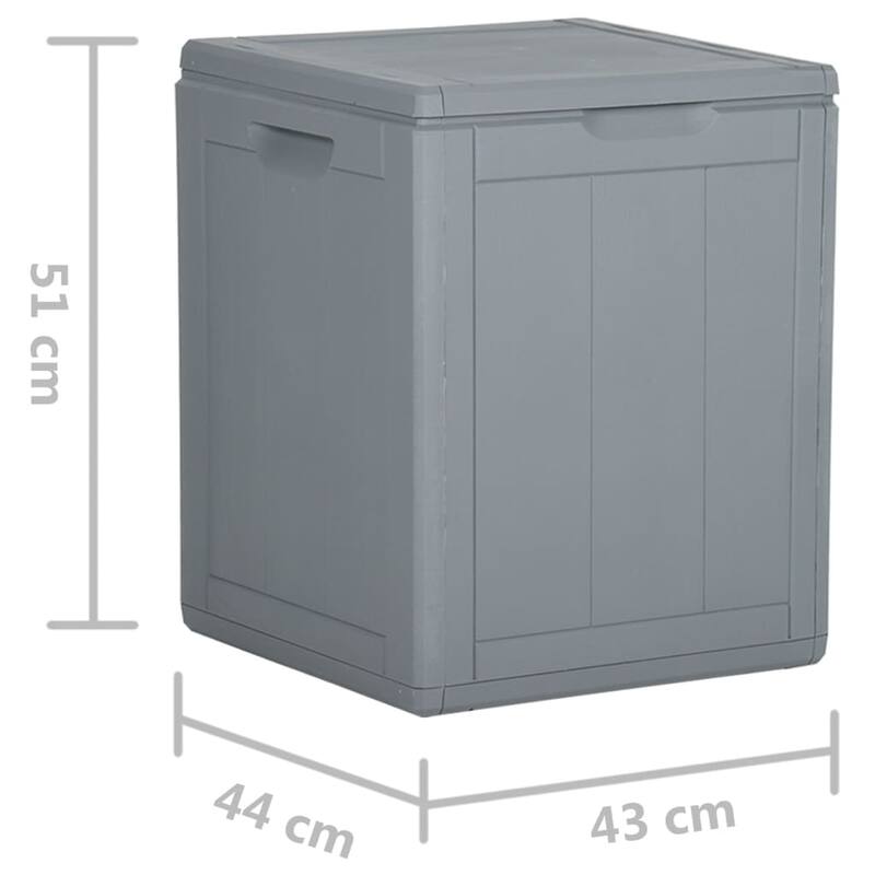 vidaXL Tool Box UV Resistant Outdoor Cushion Storage Box Tool Chest PP Rattan