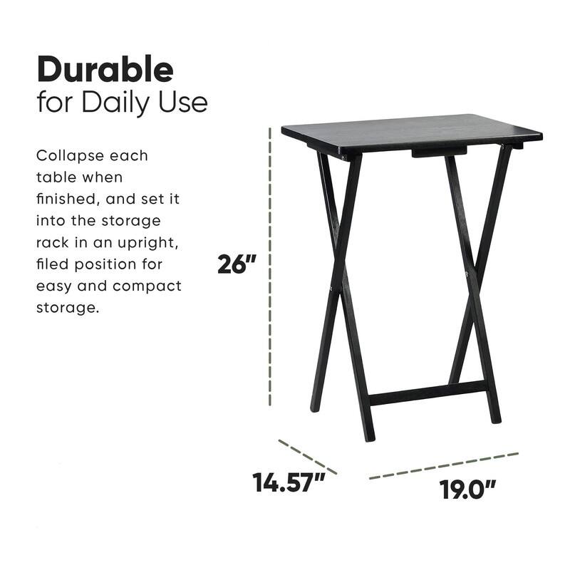 Wood TV Tray Snack Tables