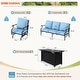 preview thumbnail 54 of 119, MAISON ARTS Outdoor Sofa Set 4/6-Piece Patio Conversation Set with 45'' Gas Fire Pit Table