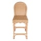 preview thumbnail 3 of 6, Flora Rattan 24" Scalloped Edge Counter Stool