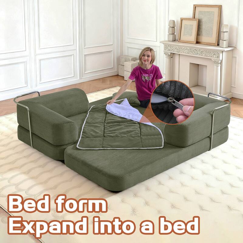 Floor Couch,Compressed Sofa,Convertible Floor Sofa Bed,Enhanced Frame stability,Comfy Couch Lounge Sleeper Bed