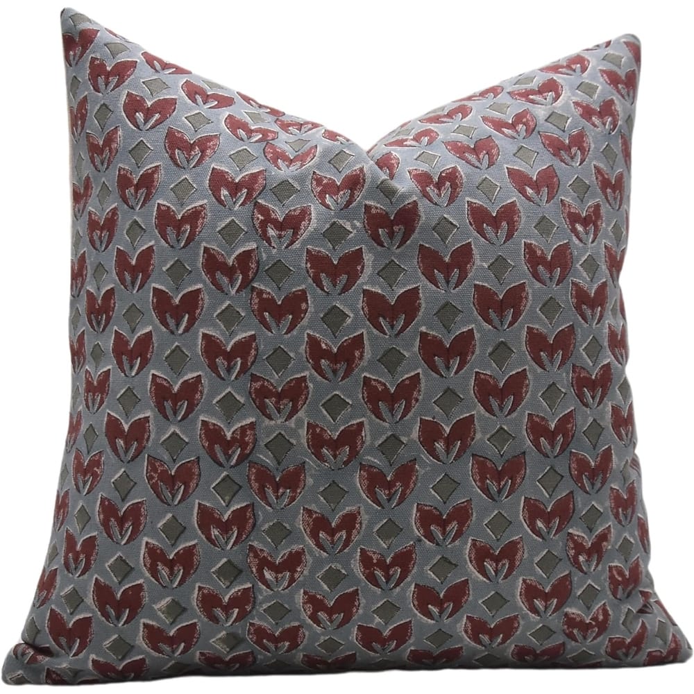 Fabdivine Cotton Floral Block print pillow Cover