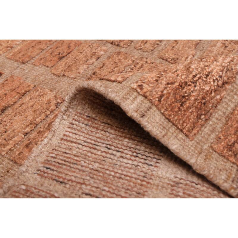 ECARPETGALLERY Hand-knotted Tangier Brown Wool Rug - 8'2 x 9'9