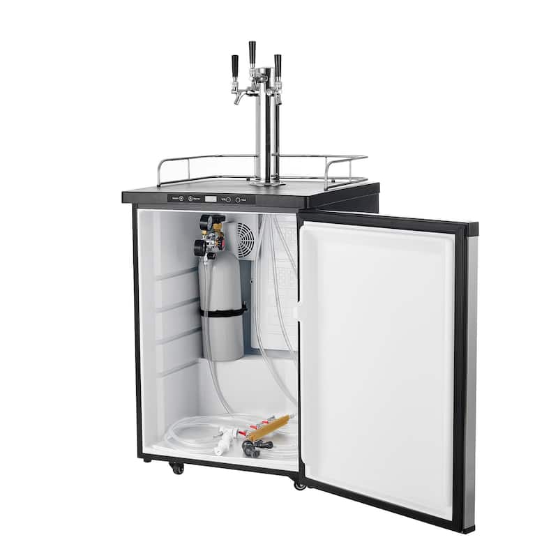 Full Size Beer Kegerator with Triple Tap for Home Bar, 162L - 23.7 x 30.1 x 53.1 in