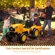 preview thumbnail 2 of 18, 12V Ride-On Tractor for Kids Ages 3-6, Electric Excavator with Detachable Trailer, Remote Control, Bright Headlight, and Music