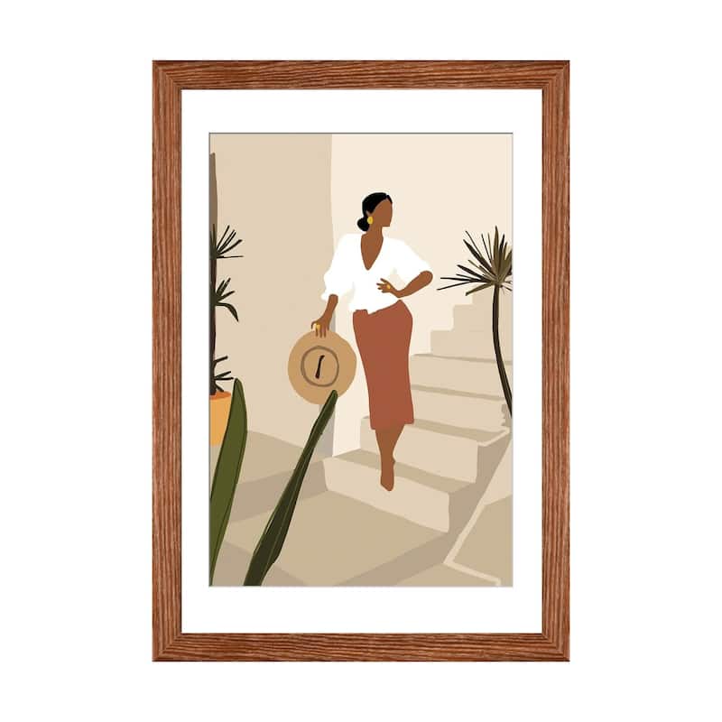 iCanvas "Paola" by Mezay Ugbo - Walnut - 32x24x1