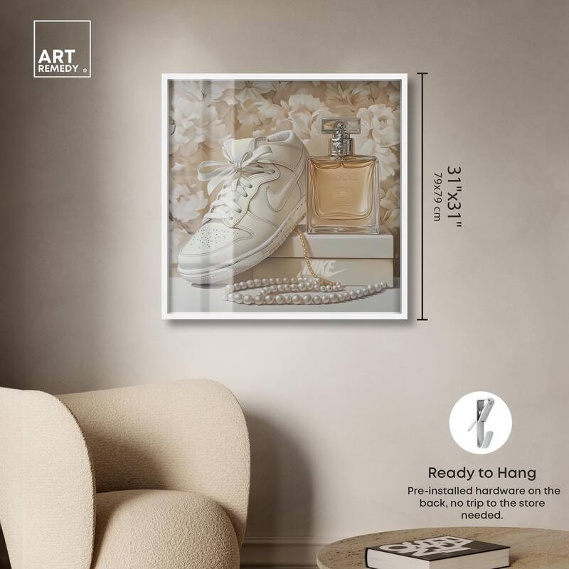 White Sneakers and Pearls Shadowbox by Art Remedy