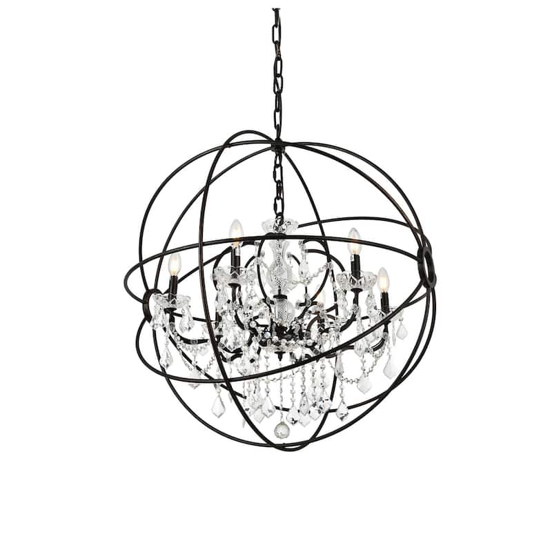 Royce Edge 6-Light Dark Bronze Chandelier