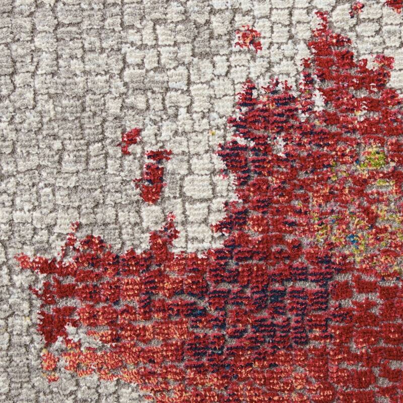 Jadej Power Loomed Distressed Abstract Modern Non Skid Area Rug By HomeRoots - 90' X '63' X '0.5