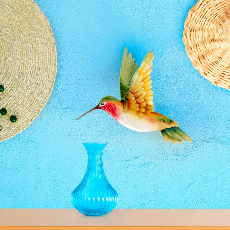Handmade Hummingbird Yellow and Green Garden Decoration (Philippines)