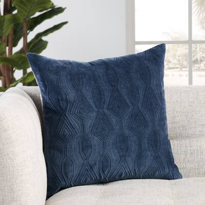 Nikki Chu by Jaipur Living Vivian Navy Geometric Pillow