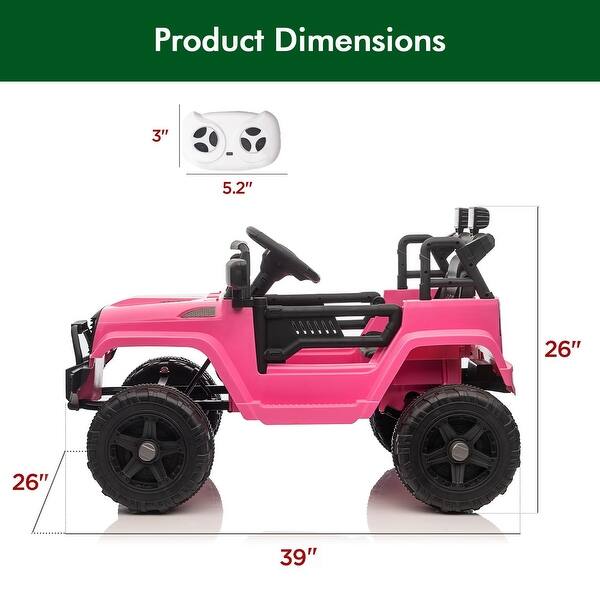 dimension image slide 2 of 4, 12V Ride on Truck Cars with Remote Control