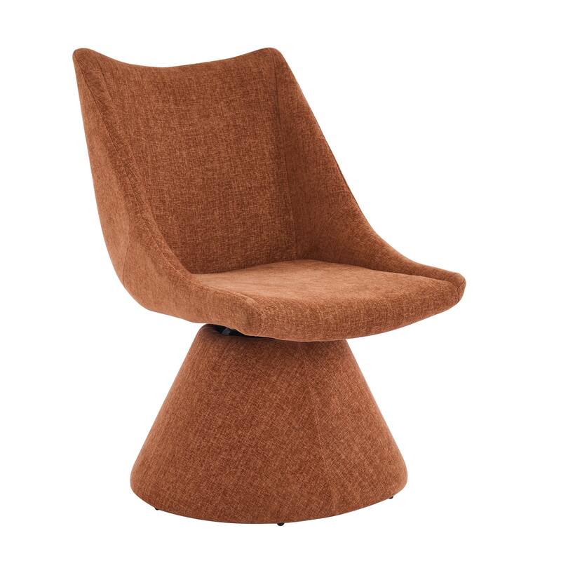 Christopher Knight Home - Modern 180° Swivel Upholstered Dining Chairs Set with Metal Frame & Wrap-round Design, Set of 2