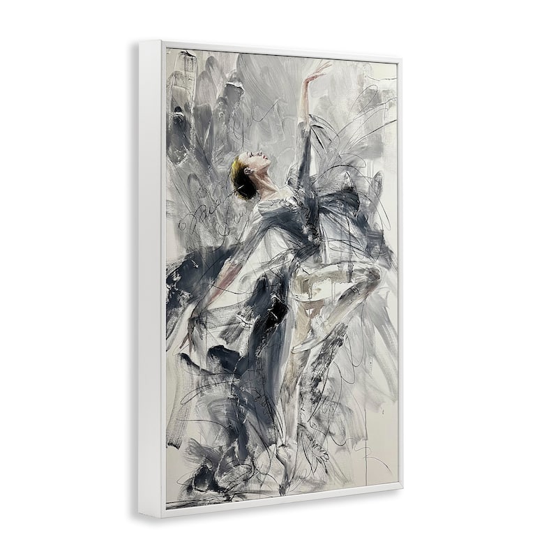 Stupell Elegant Pose Dancer Framed Giclee Art Design By Lucille Lee