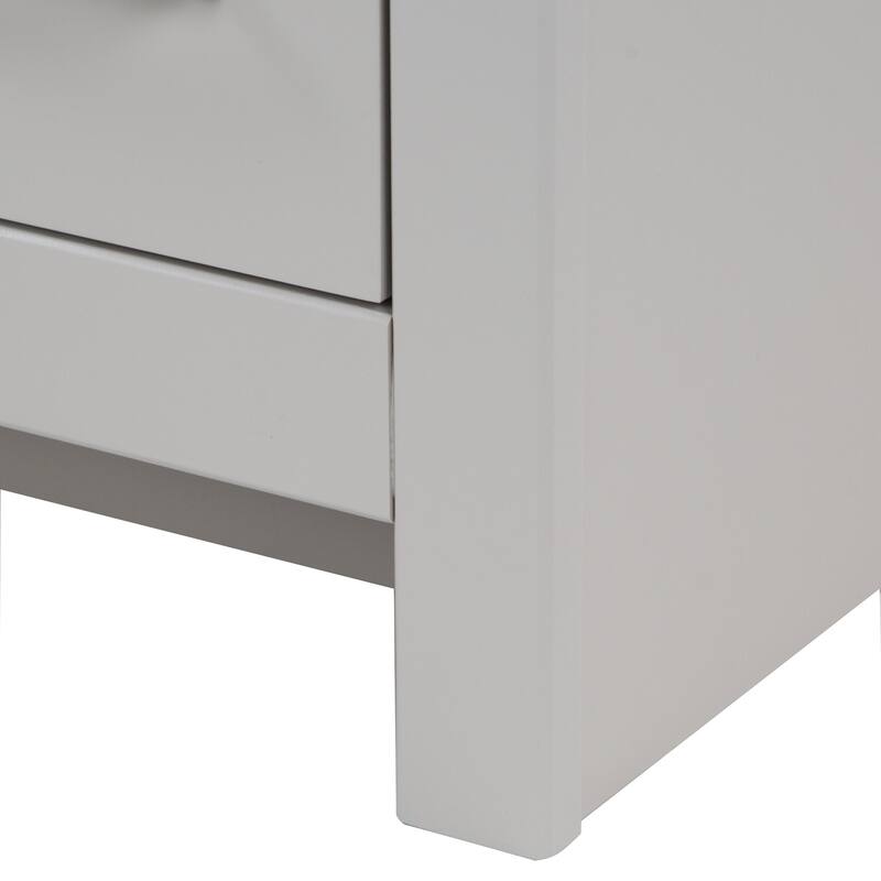 Chamiree 42.5" Bathroom Vanity With Cabinet, 6 Drawers, and White Sink Top