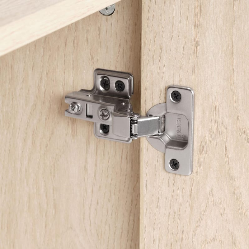 Homy Casa Herringbone Accent Cabinet, Adjustable Shelf, Living Sideboard