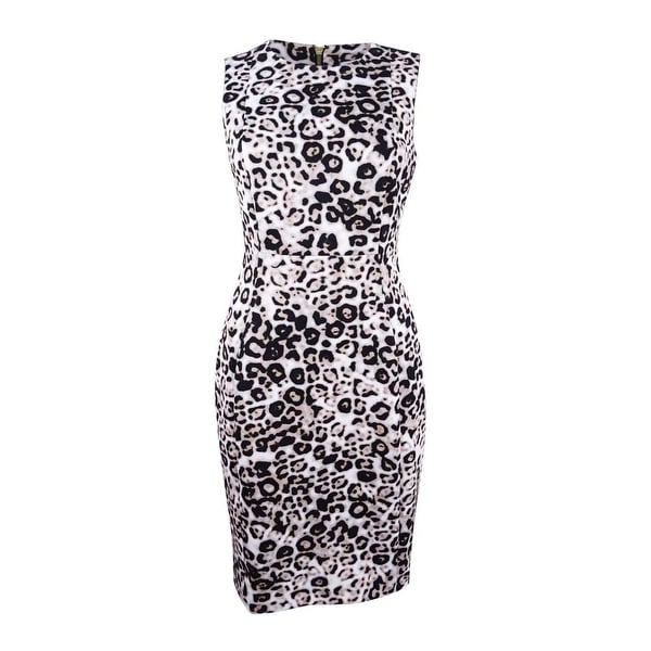 calvin klein leopard print dress