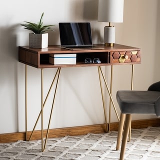 SAFAVIEH Raveena 1-Drawer 1-Shelf Hairpin Leg Desk