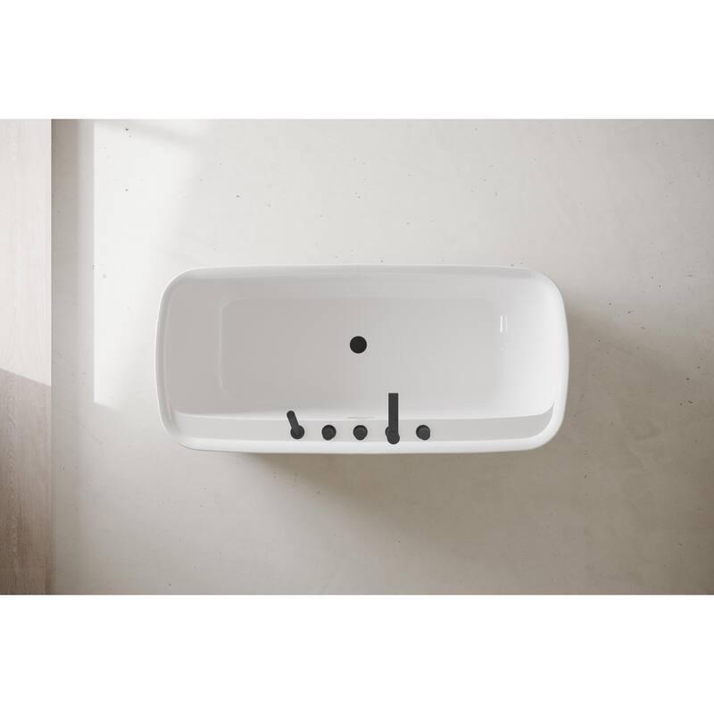 Chad Soaking Bathtub in Glossy White