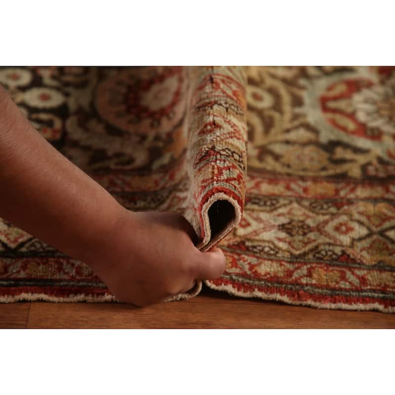 Pre-1900 Antique Tabriz Haj Jalili Persian Rug Handmade Wool Carpet - 14'5" x 17'2"
