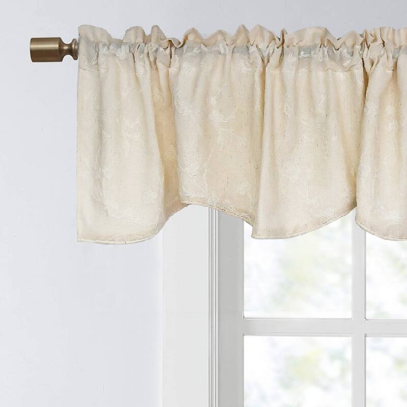 Home Soft Things Chain Embroidery Valance 2 Piece Set