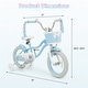 preview thumbnail 3 of 8, Gymax 14'' Kids Bike Toddler Bicycle w/Training Wheels Hand & Coaster - 14'' Blue