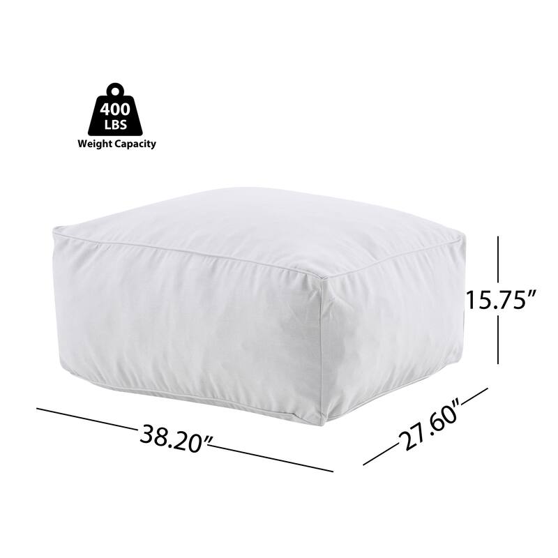 Christopher Knight Home - Outdoor Olefin Bean Bag Ottoman Modular Patio Lounge