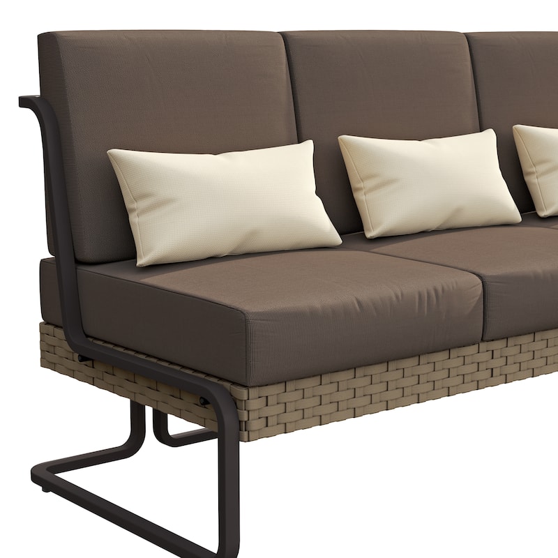 Corvus Akrotiri 3-piece Outdoor Conversation Seating Set - Brown