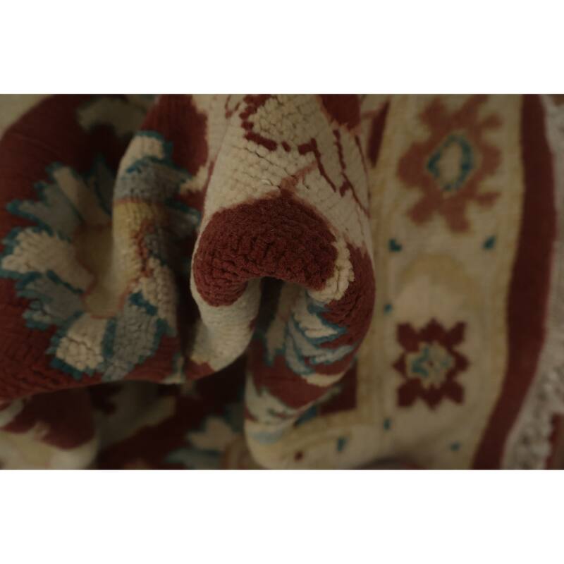 Hand Knotted Oriental 100% Wool Carpet Traditional All-Over Oranges & Rust Ziegler Area Rug - 3' 8'' X 2' 0''