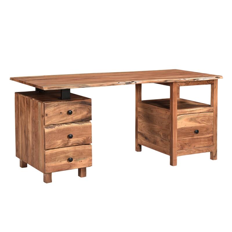 Sienna 2-piece Live Edge Solid Wood Desk Set