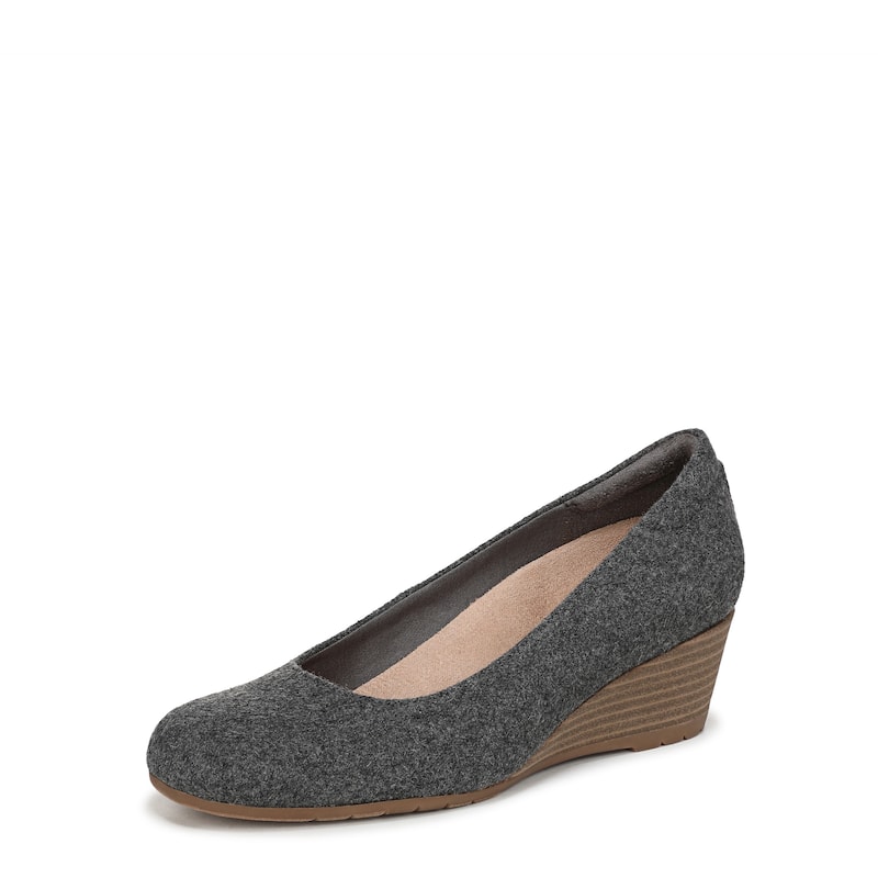 Dr. Scholl's Women's Be Flex Faux Wool Wedge Pump