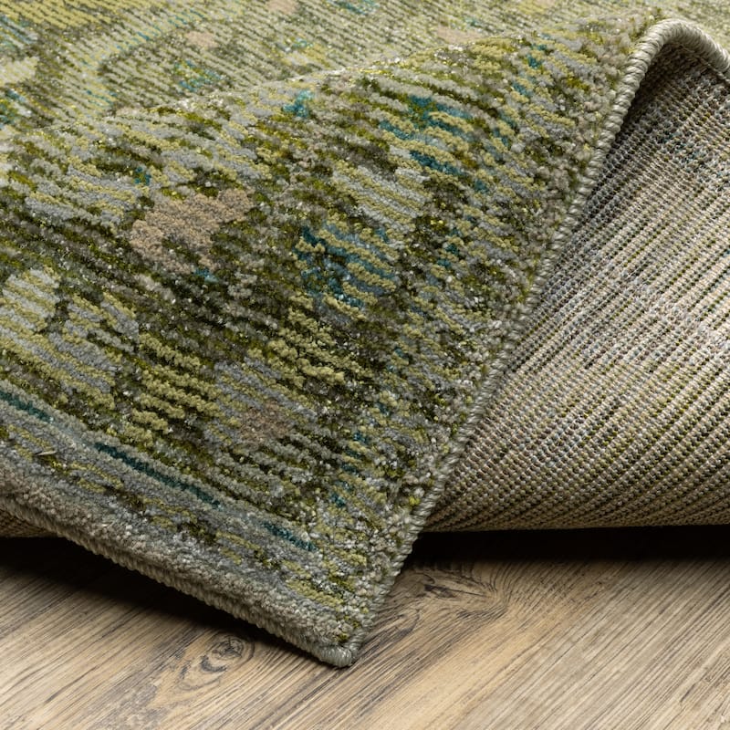 Style Haven Adalynn Vintage Medallions Green/Gold Area Rug