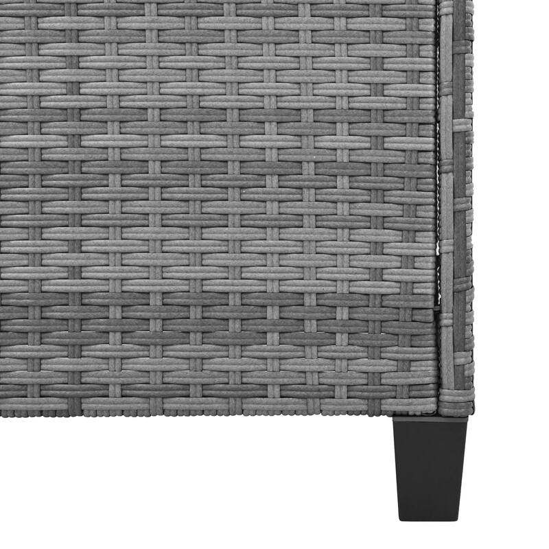 3 Pieces Outdoor Rattan Adjustable Seati Combination With Coffee Table