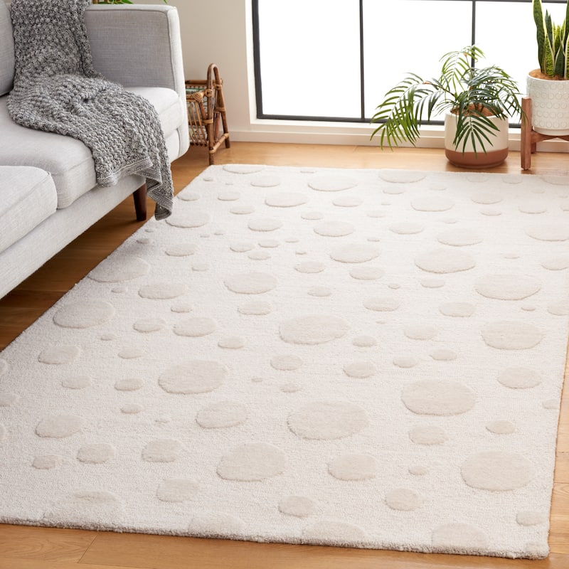 SAFAVIEH Handmade Cambridge Gaurangi Contemporary Wool Rug - 5' x 8' - Ivory