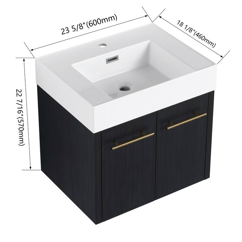Wall-Mounted Bathroom Vanity with Sink