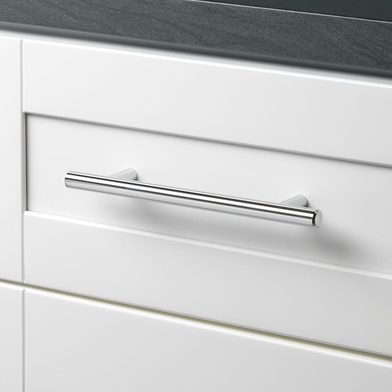 GlideRite 5-Pack 5 in. Center Polished Chrome Solid Cabinet Bar Pulls - Polished Chrome