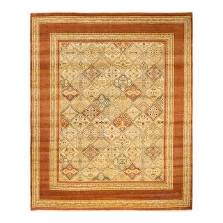 Overton Eclectic, One-of-a-Kind Hand-Knotted Area Rug - Brown, 8' 2" x 9' 10" - 8'2" x 9'10"