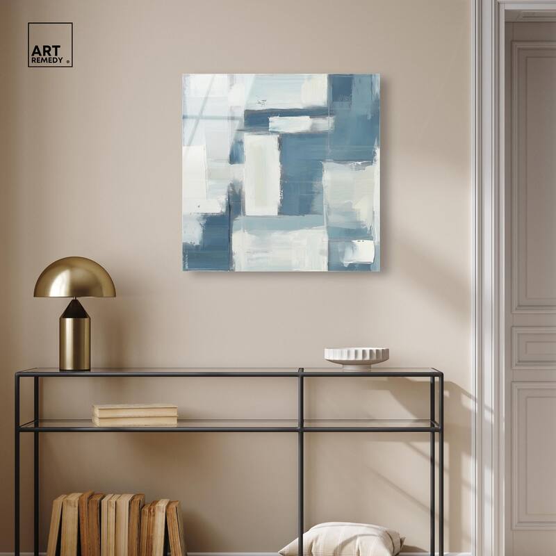 Deconstructed Blue III Acrylic by Art Remedy, Ready to Hang