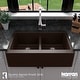 preview thumbnail 10 of 56, Karran Farmhouse Apron Front Quartz Double Bowl Kitchen Sink
