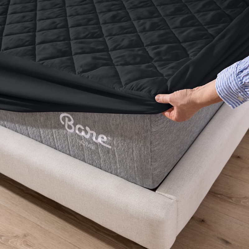 Bare Home Quilted Hypoallergenic Fitted Mattress Pad