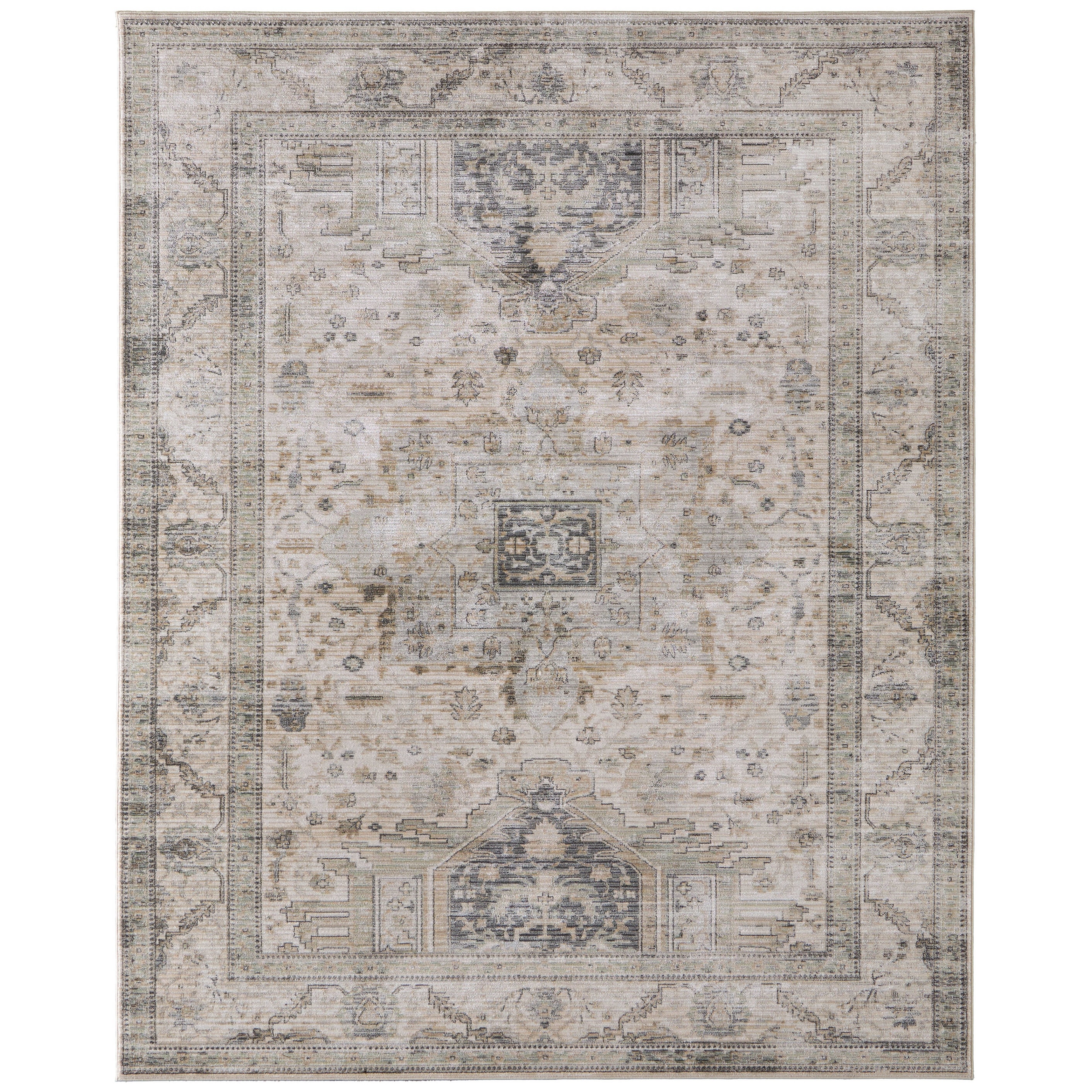 Grand Bazaar Edinburgh Machine Made Medallion Traditional Area Rug