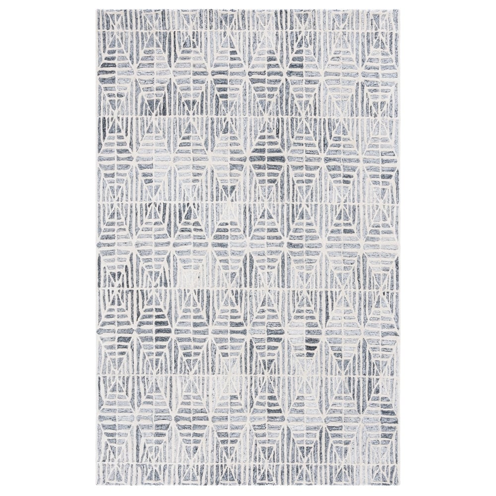SAFAVIEH Handmade Ebony Chika Modern Trellis Wool Rug